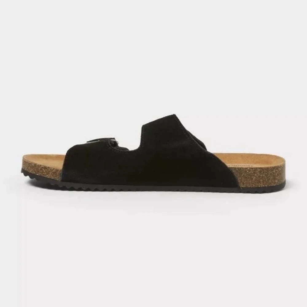 Men's Saul Suede Two Band Sandals – Goodfellow & Co Black Size 13 New With Tags